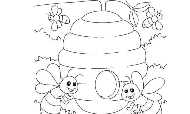 Kolorowanka online: Wiosenne pszczoły
