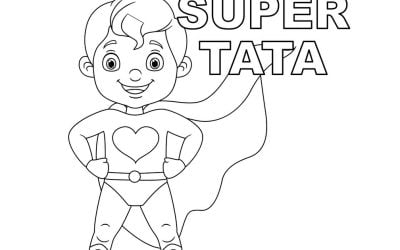 Kolorowanka online: Super Tata