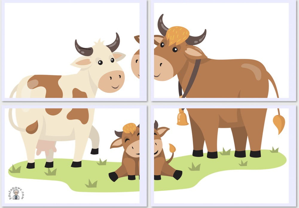 Dekoracje A4 i XXL: Krowy