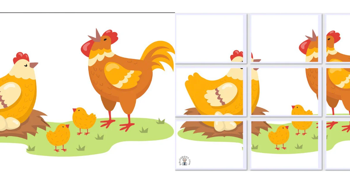 Dekoracje A4 i XXL: Kury