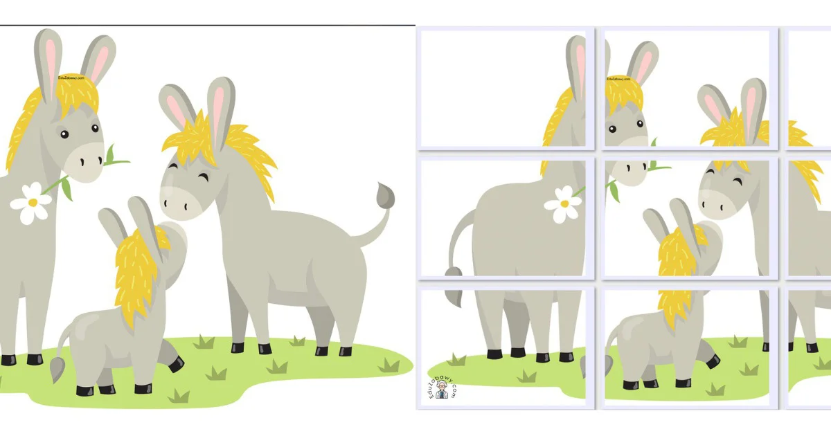 Dekoracje A4 i XXL: Osły