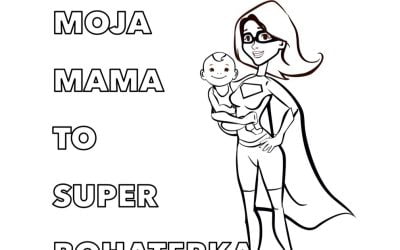 Kolorowanka online: Mama Superbohaterka