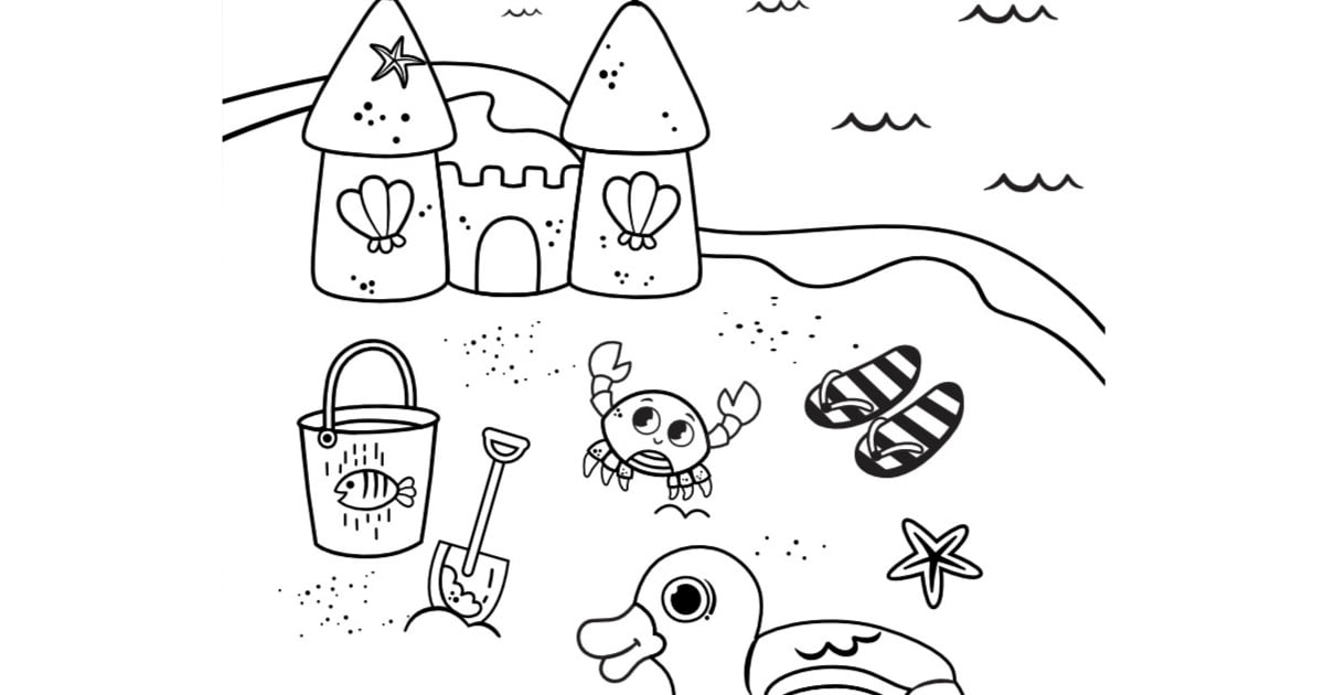 Kolorowanka online: Zabawa na plaży