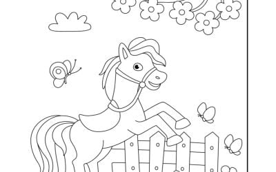 Kolorowanka online: Letni koń