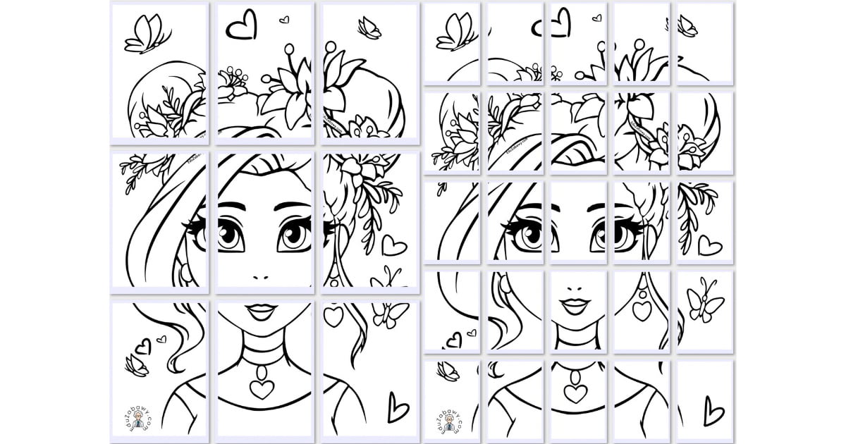 Kolorowanki XXL: Pani Wiosna z motylkami