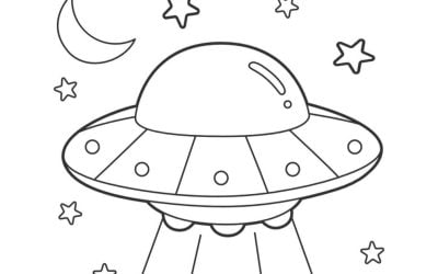 Kolorowanka online: Statek UFO