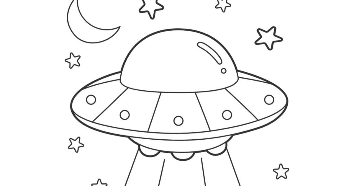 Kolorowanka online: Statek UFO