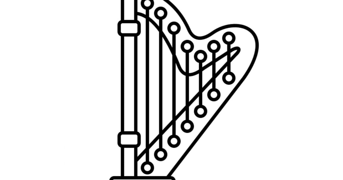 Kolorowanka Online: Harfa