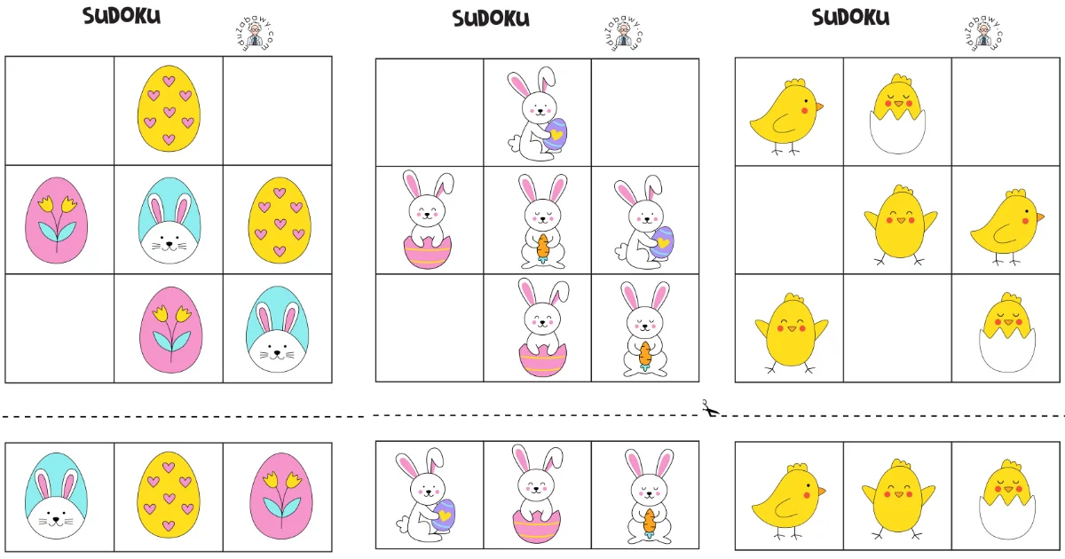 Karty pracy: Sudoku: Wielkanoc