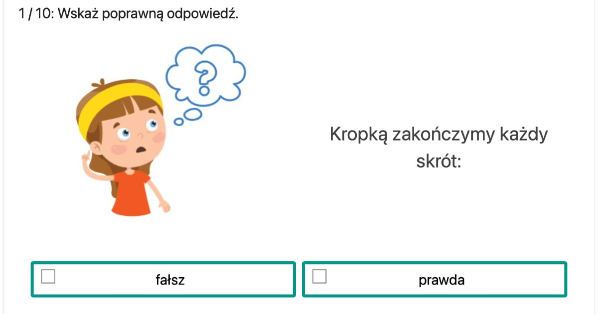 Quiz: Skróty i skrótowce