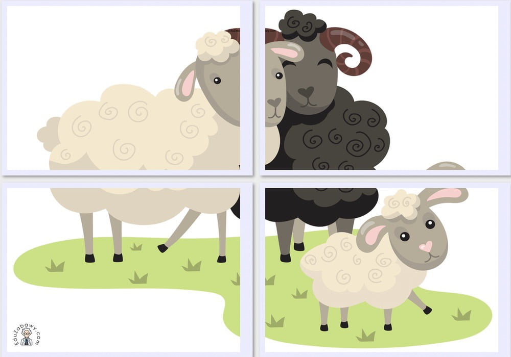 Dekoracje A4 i XXL: Owce