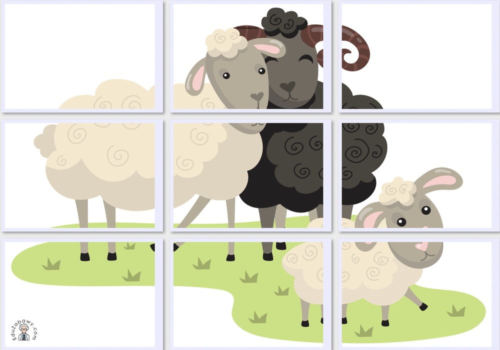 Dekoracje A4 i XXL: Owce
