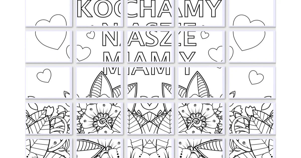 Kolorowanki XXL: Kochamy nasze mamy