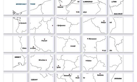 Kolorowanki XXL: Mapa Polski z województwami