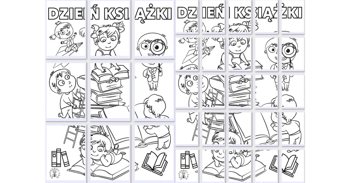 Kolorowanki XXL: Wieża z książek