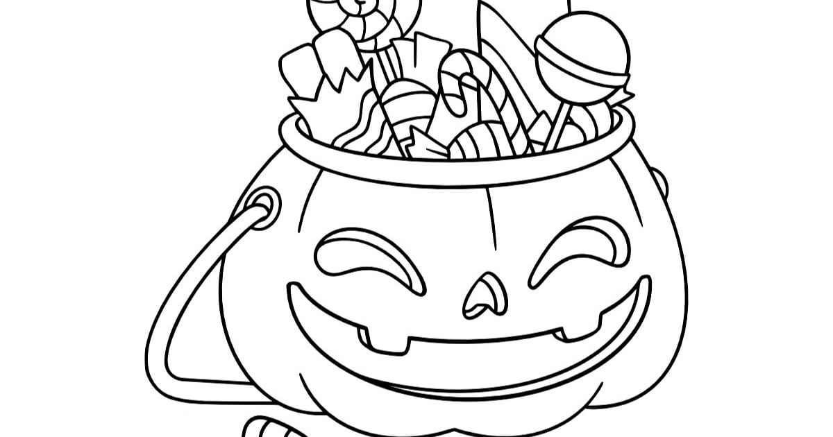 Kolorowanka online: Cukierek albo psikus