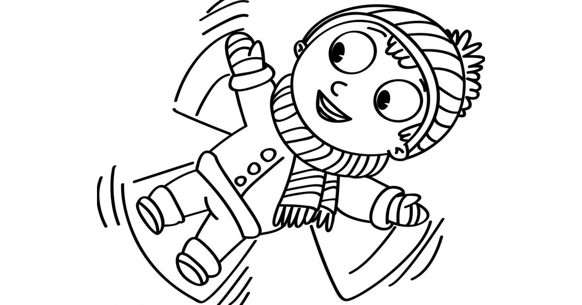 Kolorowanka online: Śnieżny anioł