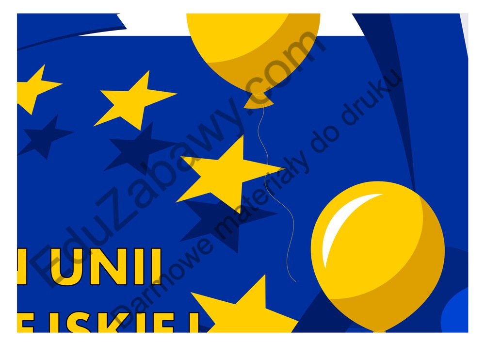 Plakat na Dzień Unii Europejskiej