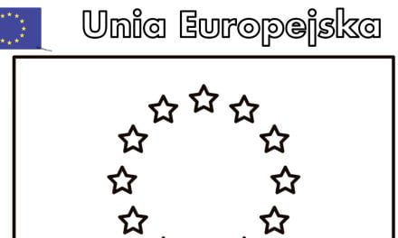 Kolorowanka: Flaga Unii Europejskiej