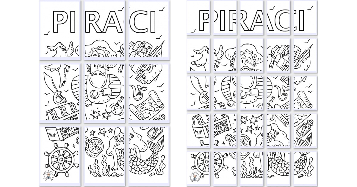 Kolorowanki XXL: Atrybuty pirata