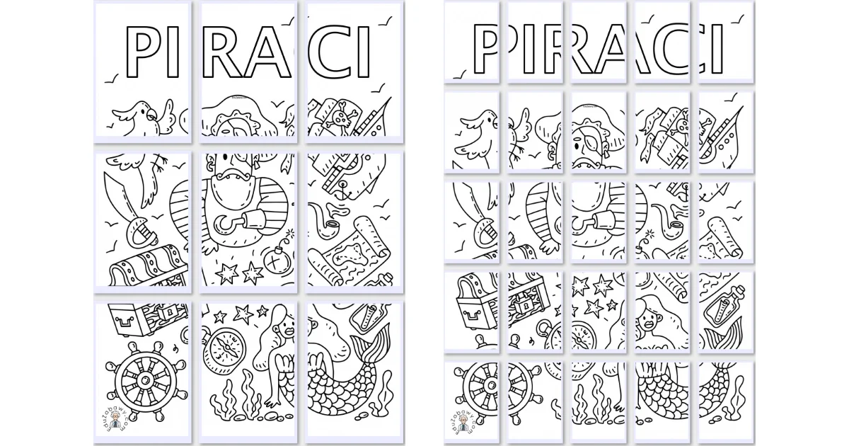 Kolorowanki XXL: Atrybuty pirata