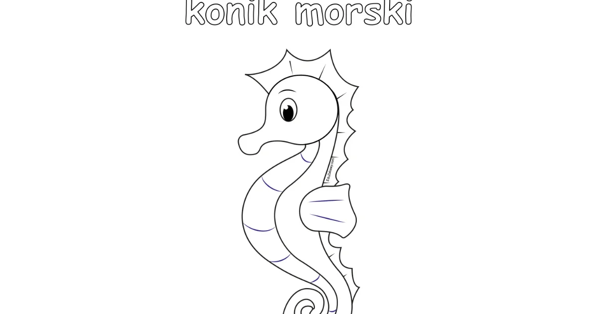 Kolorowanka: Konik morski