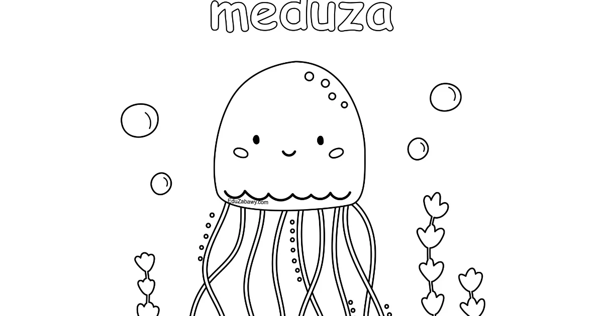 Kolorowanka: Meduza