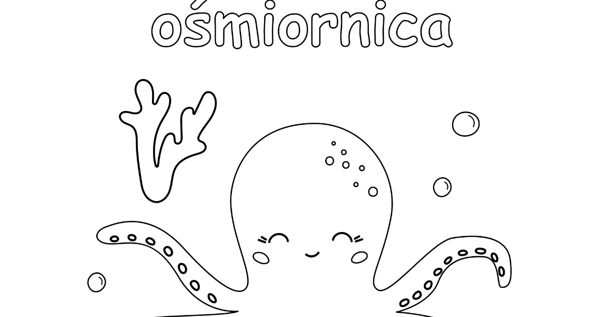 Kolorowanka: Ośmiornica