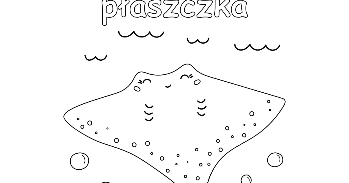 Kolorowanka: Płaszczka