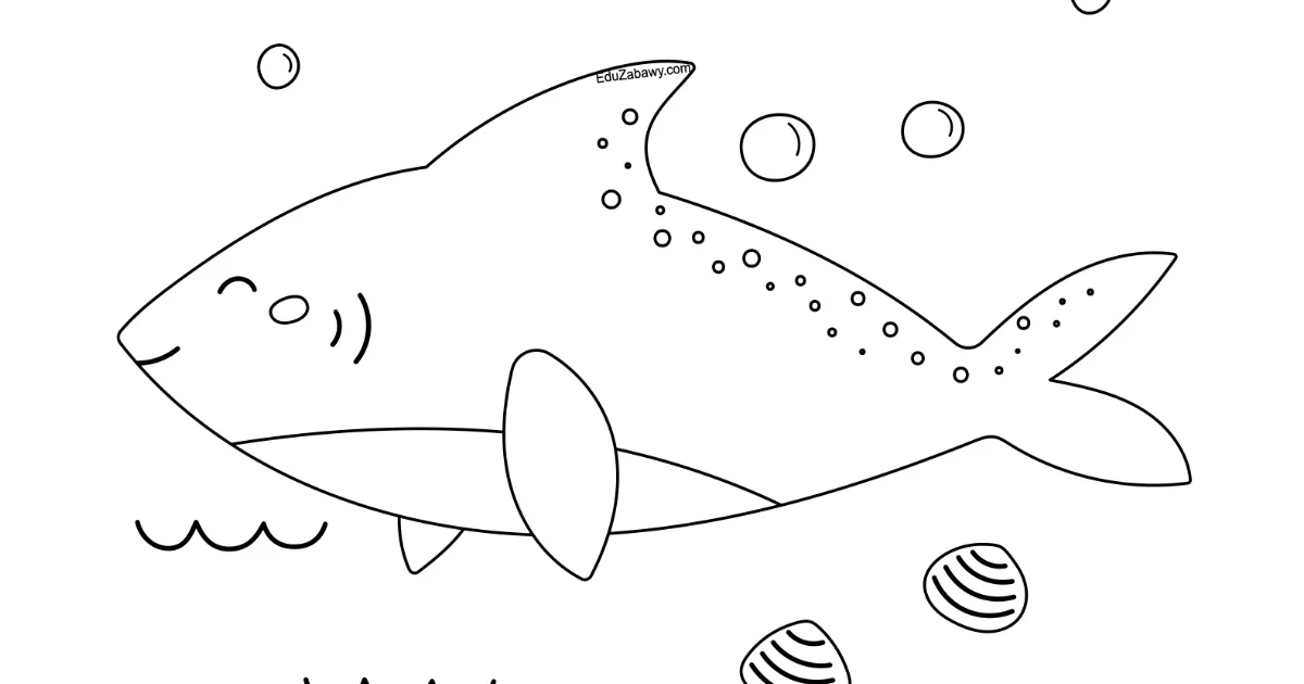 Kolorowanka: Rekin