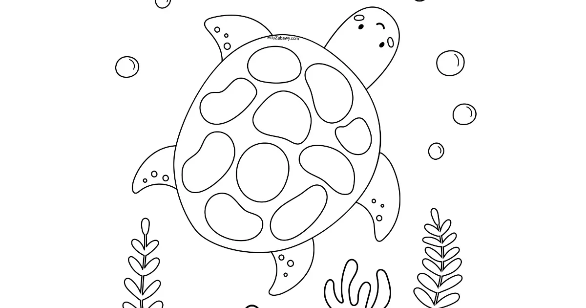 Kolorowanka: Żółw