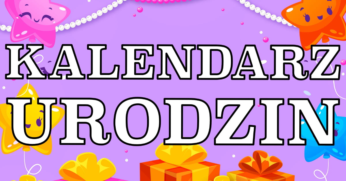 Plakat na urodziny z prezentami