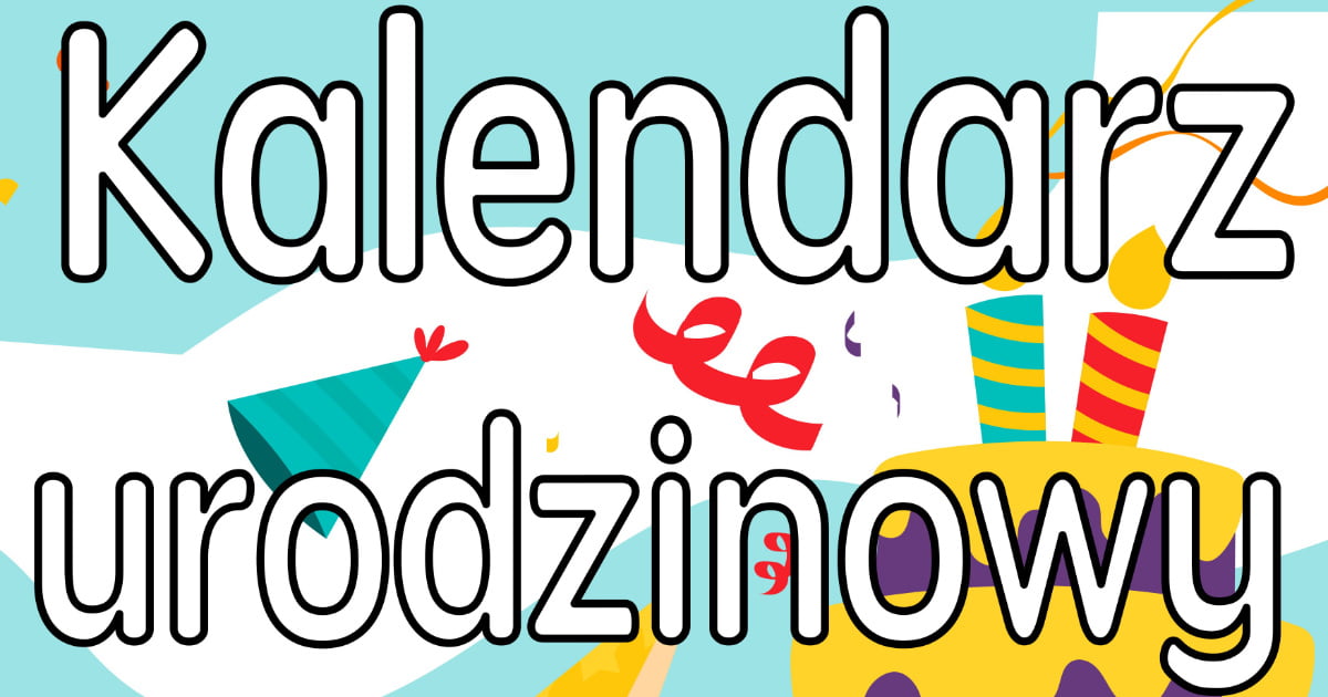 Plakat na urodziny z tortem