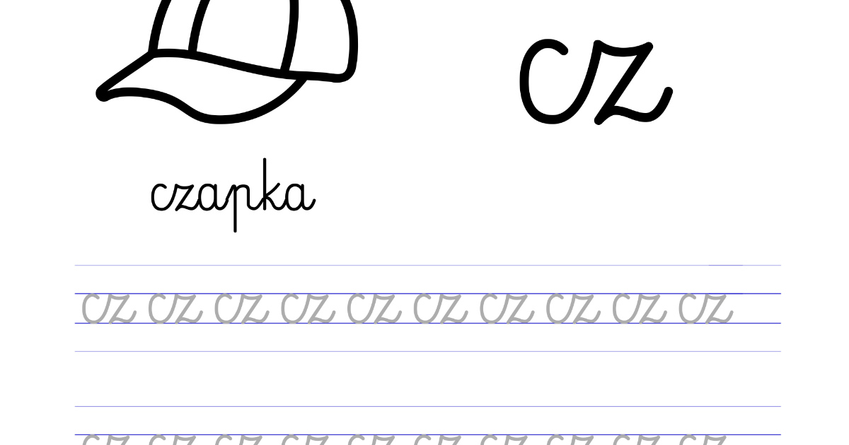 Nauka pisania dwuznaku cz