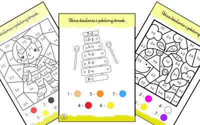 Kolorowanka matematyczna: dodawanie do 10