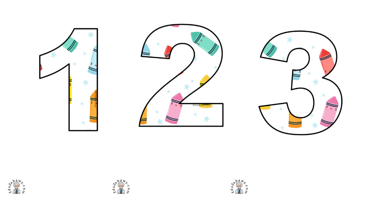 Kredki: Cyfry i znaki specjalne