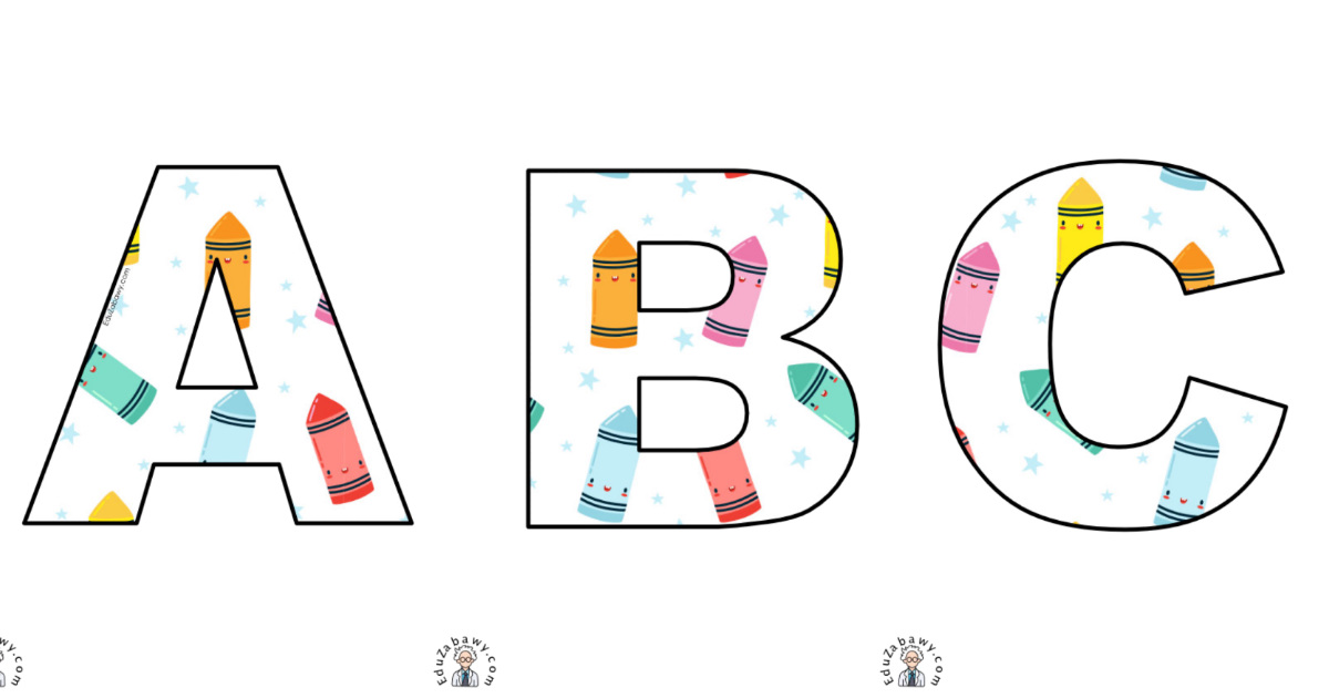 Kredki: litery duże