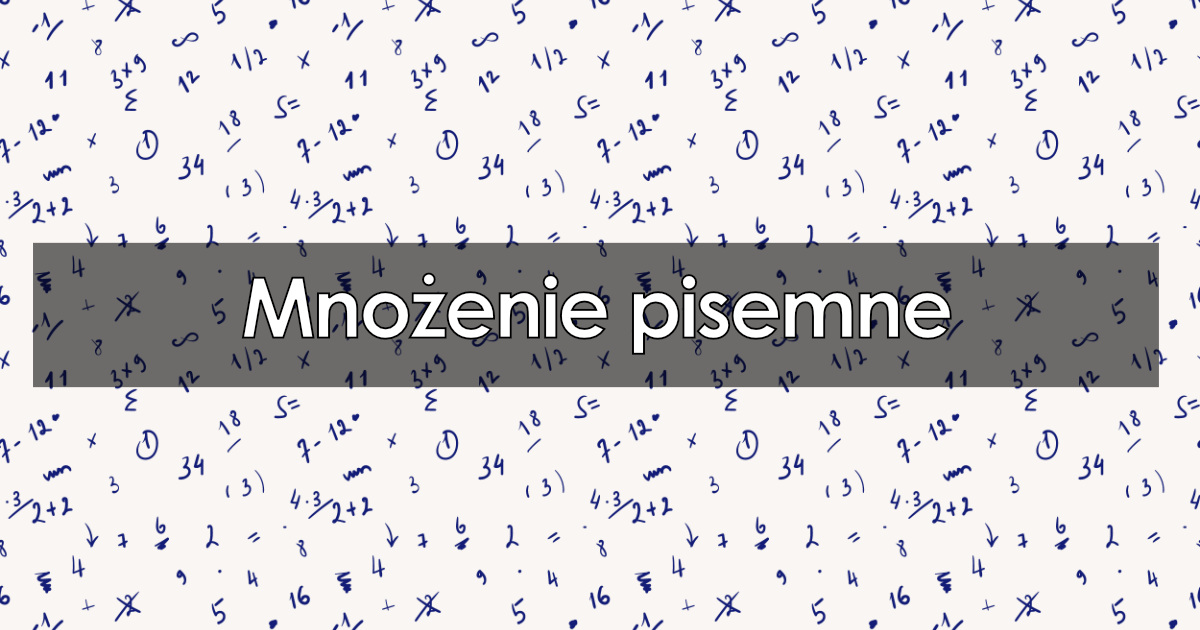 Mnożenie pisemne