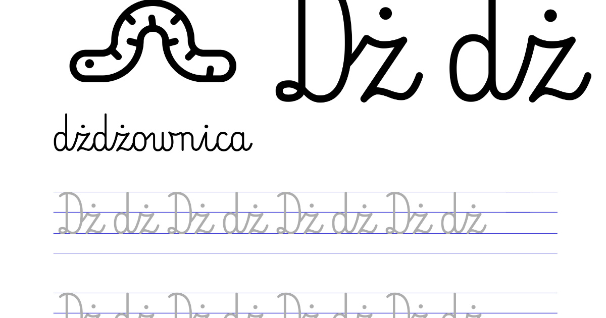 Nauka pisania dwuznaku dż