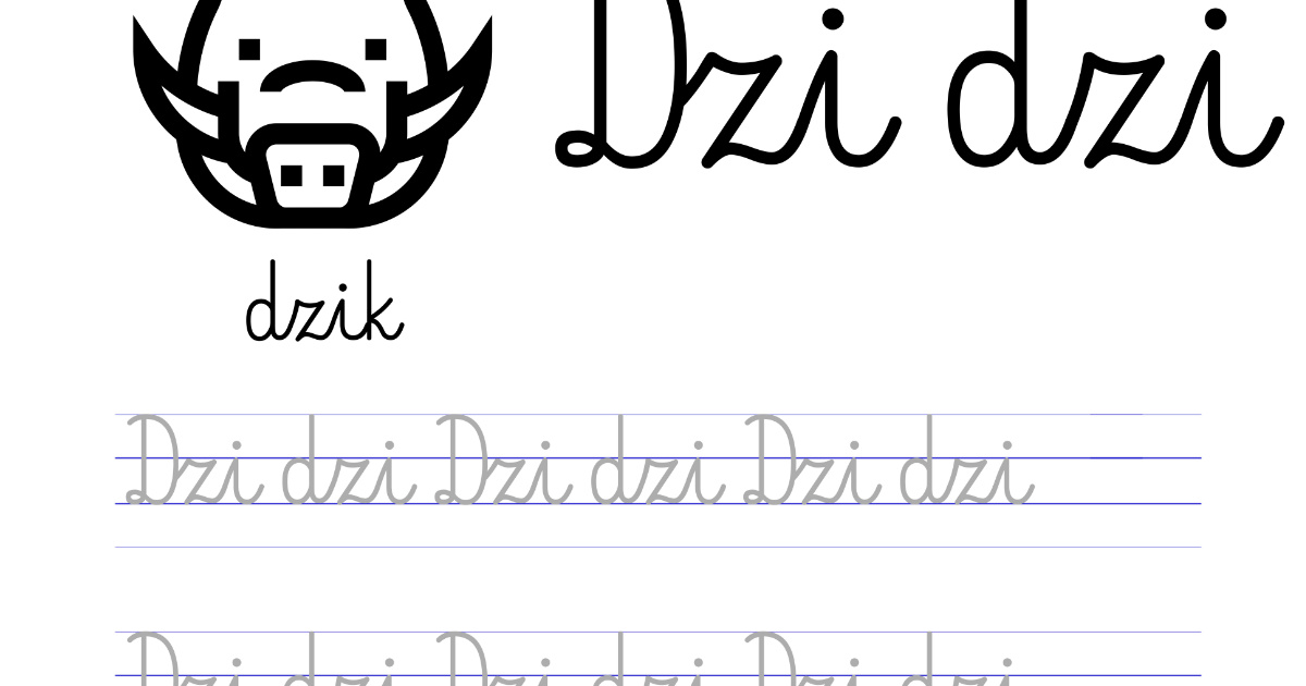 Nauka pisania zmiękczenia dzi