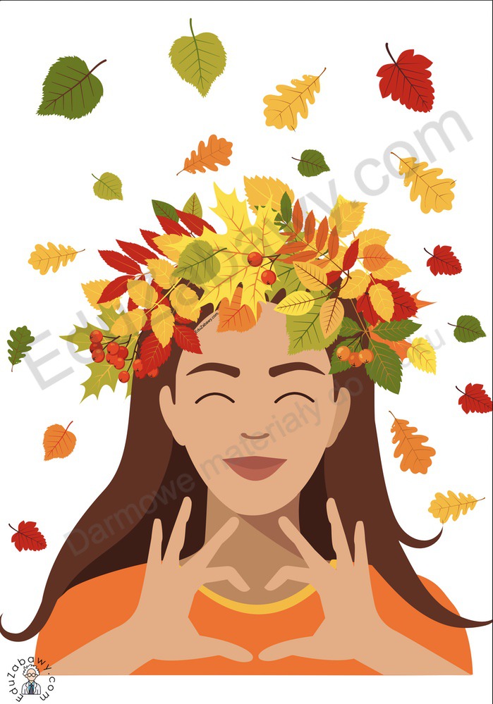 Dekoracje XXL: Pani Jesień w liściach