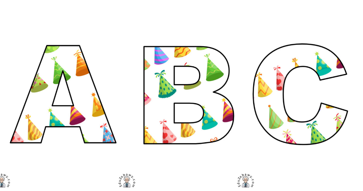 Czapka urodzinowa: litery duże