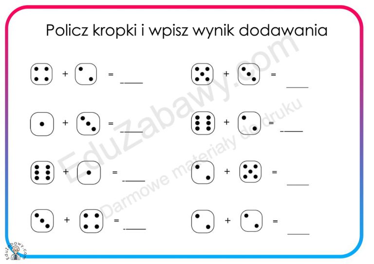 Sprawdzian Z Dodawania Do 10 Przedszkole eduzabawy.com