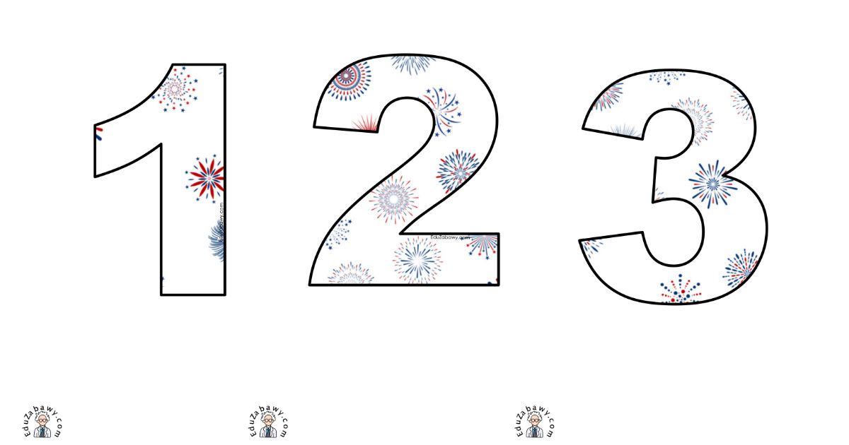 Fajerwerki: Cyfry i znaki specjalne