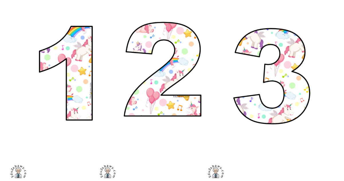 Jednorożce: Cyfry i znaki specjalne