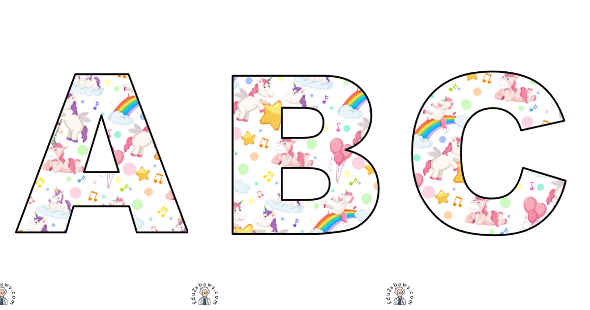 Jednorożce: litery duże