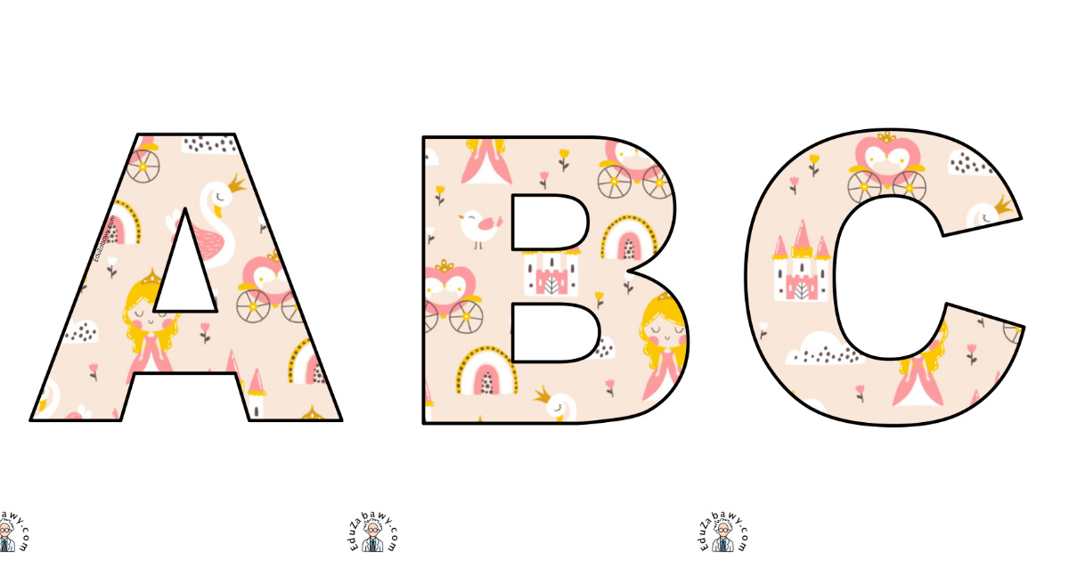 Księżniczki: litery duże