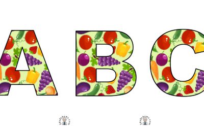 Owoce i warzywa: litery duże