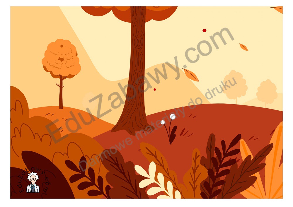 Plakat brązowa jesień