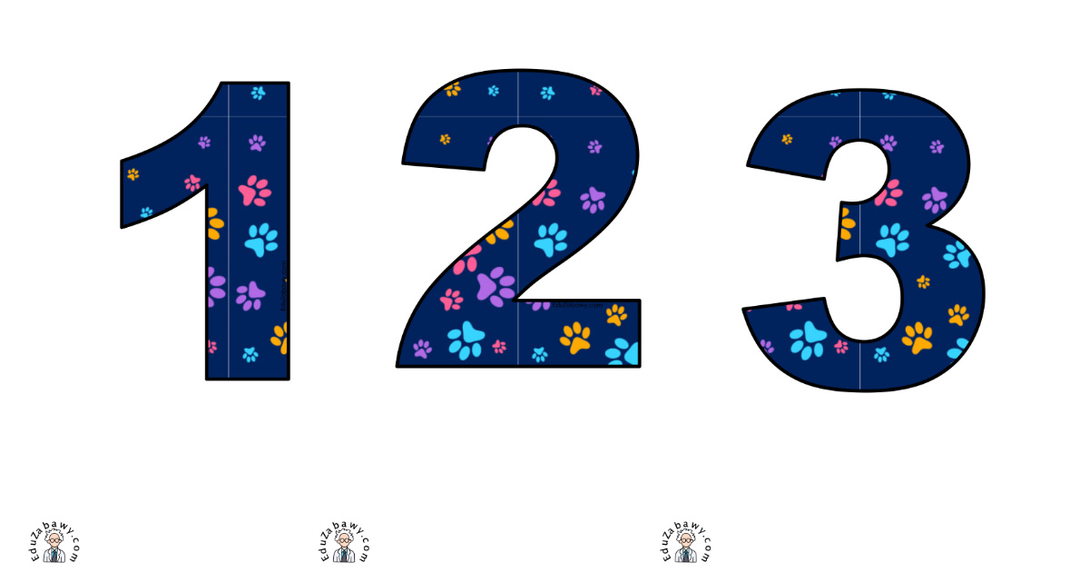 Psie łapki: Cyfry i znaki specjalne
